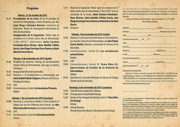 folleto VII Jornadas 2